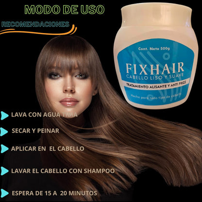 FixHair® – Alisado Nutritivo para Todo Tipo de Cabello