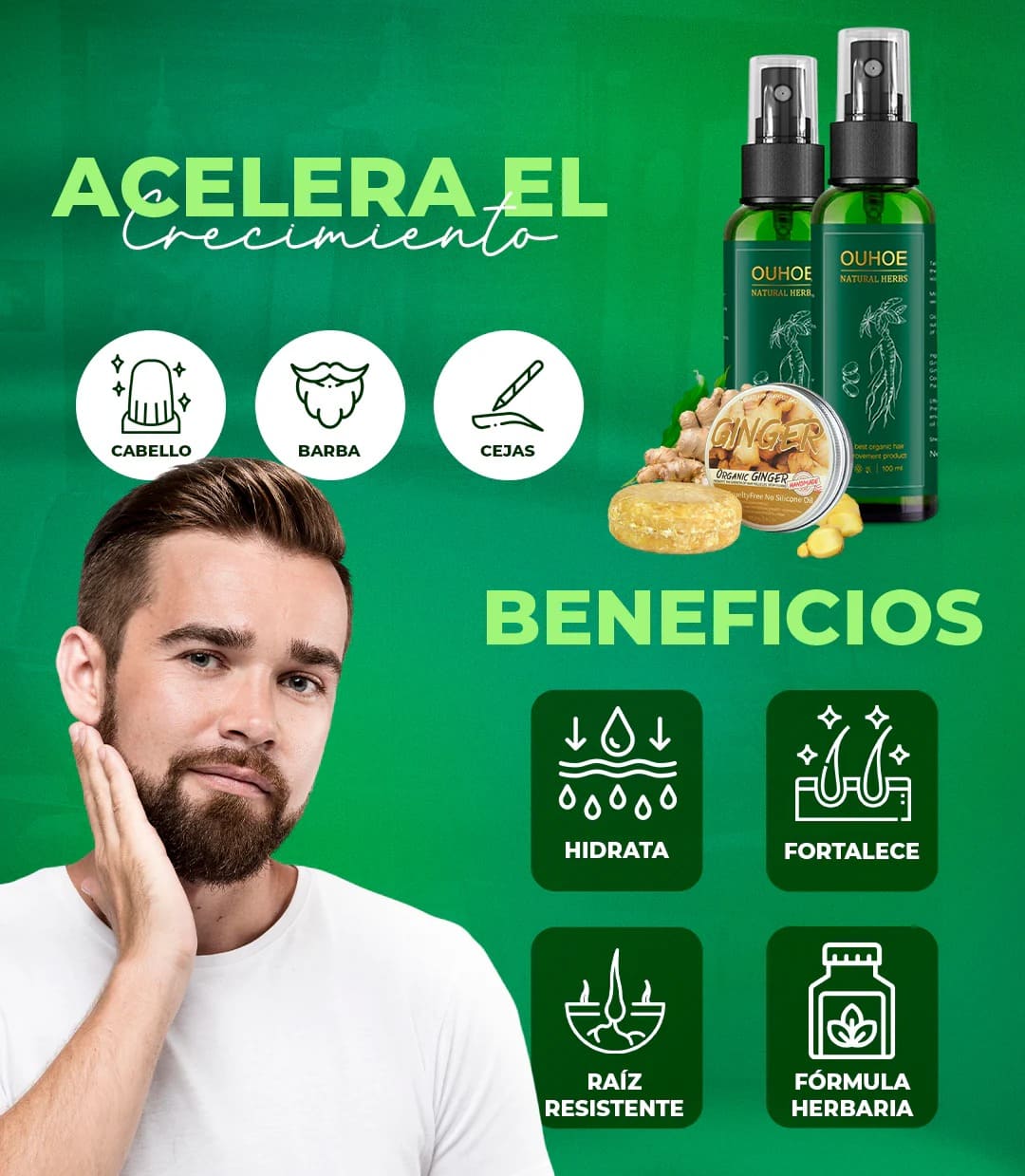 OUHOE® 100ML- ELIXIR PARA EL CRECIMIENTO DEL CABELLO